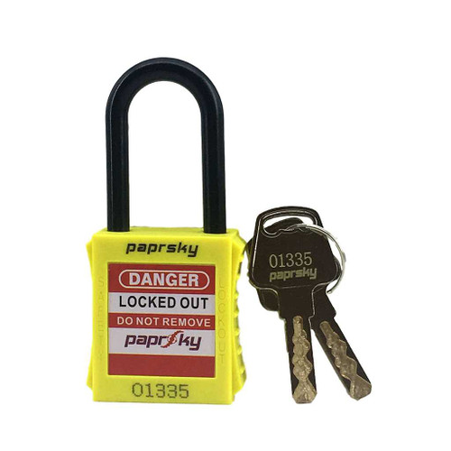 Safety padlocks yellow PS-LOTO-PPNR-38 Lockout Padlock Paprsky