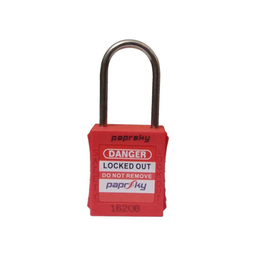 Lockout Padlock Thin Shackle Red PSLOTOPPRT38