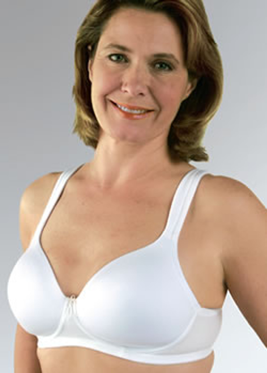 Womens Alexandra Seamless Molded Soft Cup Mastectomy Bra (38B, Latte)