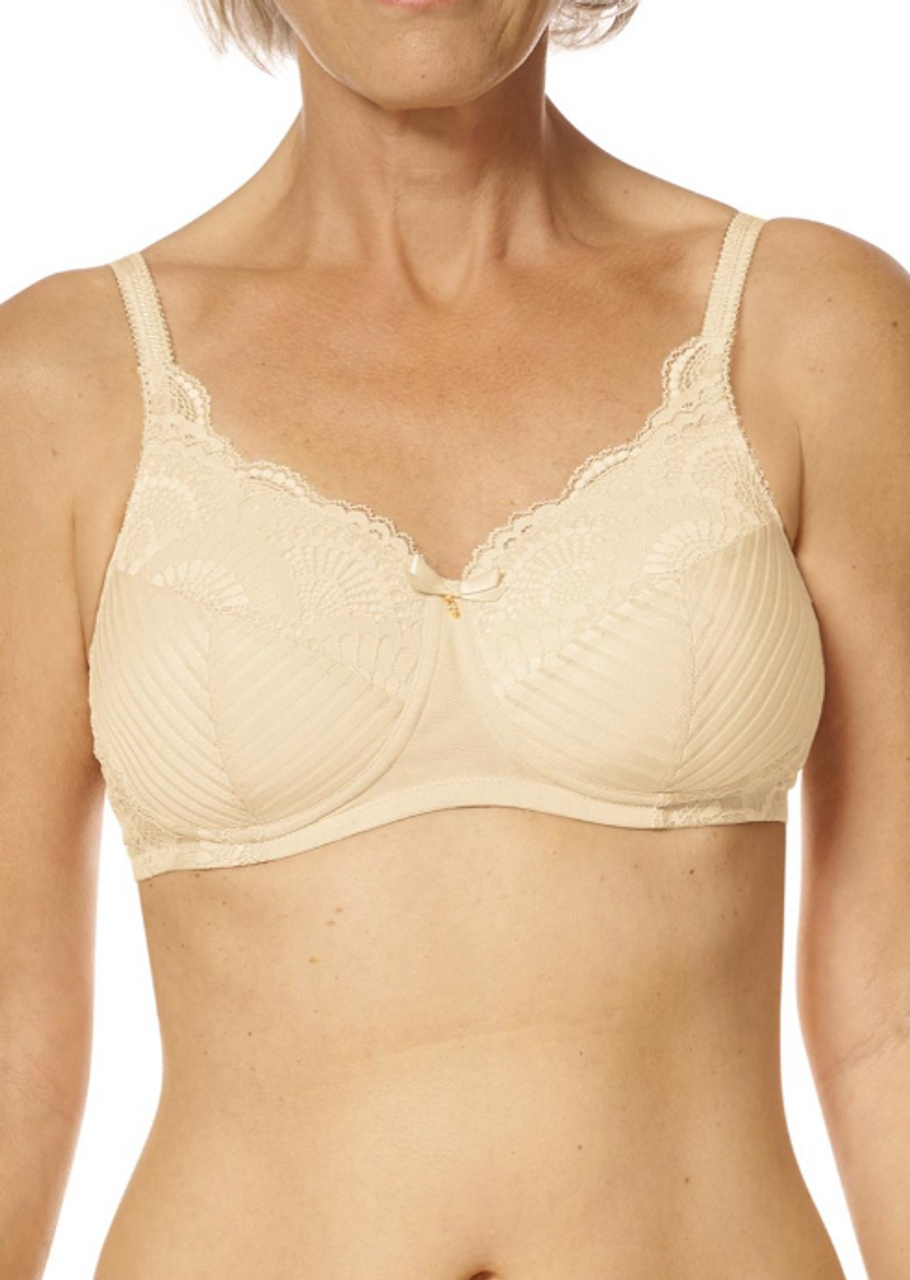 Buy Zivame Padded Wirefree Cotton Mastectomy Bra With Insert Pocket - Nude  online