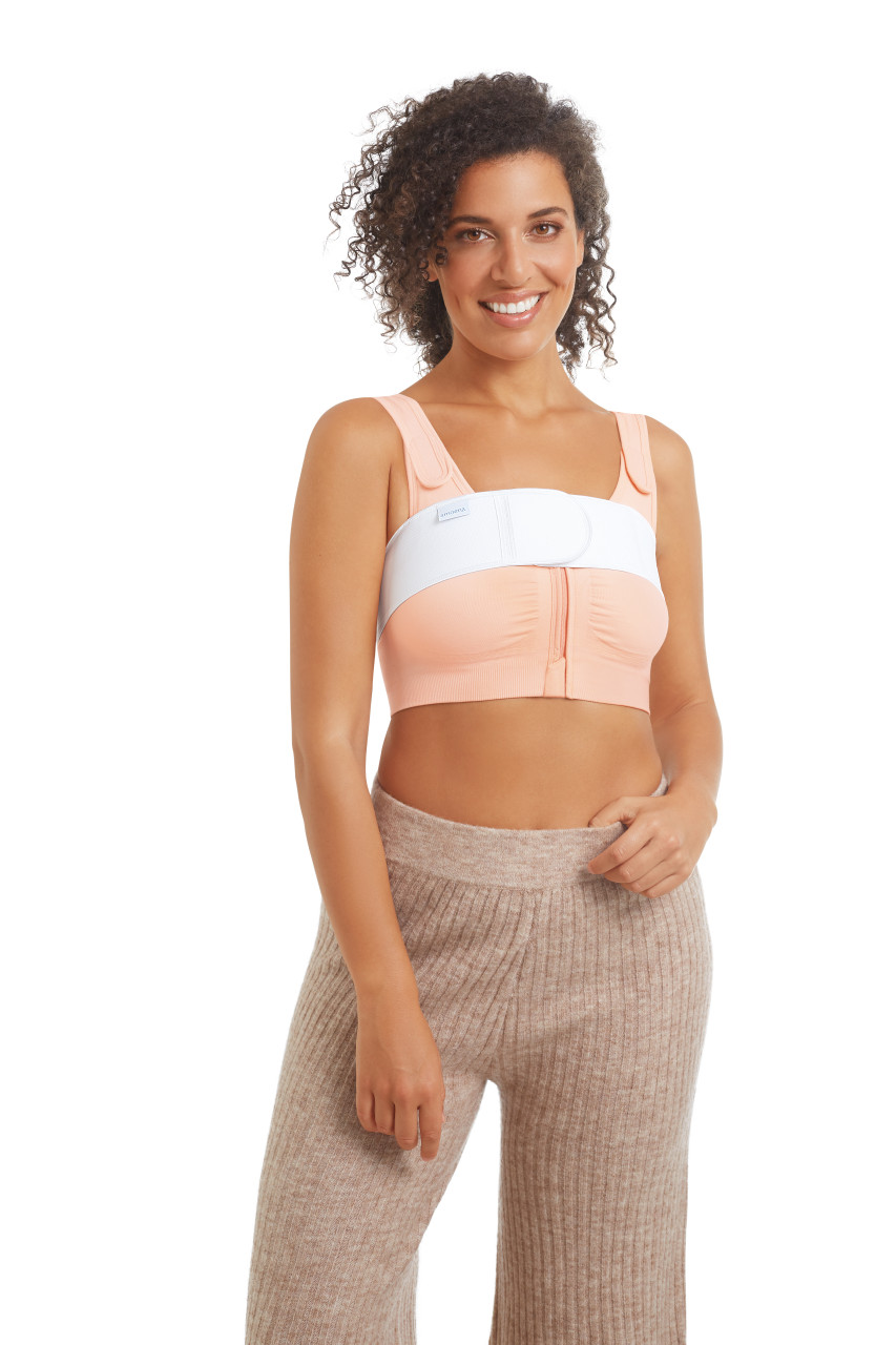 Post-Breast Op Compression Bra with High Cotton Content with or without  Belt