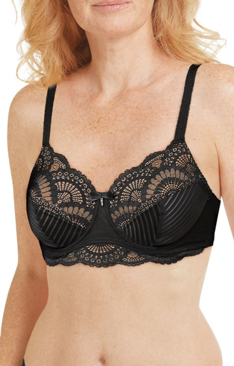 Jasmin Non-wired Mastectomy Mastectomy Bra mastectomy bra - black