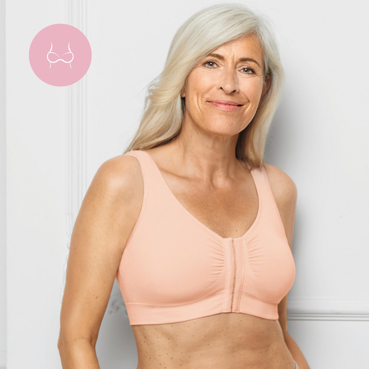 Buy White Nora Non-wired Mastectomy Bra Online, Amoena Worldwide