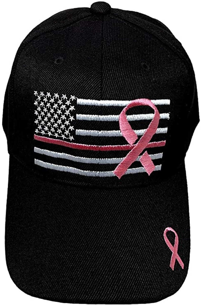 Custom 3D American Flag With Pink Ribbon Breast Cancer Awareness Month  Women Health Care Support Authentic Baseball Jersey Discount