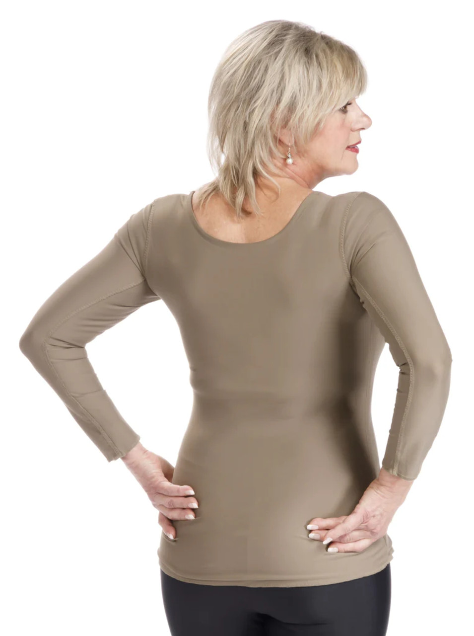 Wear Ease 914 Taylor T - Long Sleeve, Compression For Underarm, Upper  Chest, Abdomen And Back - Mastectomy Shop