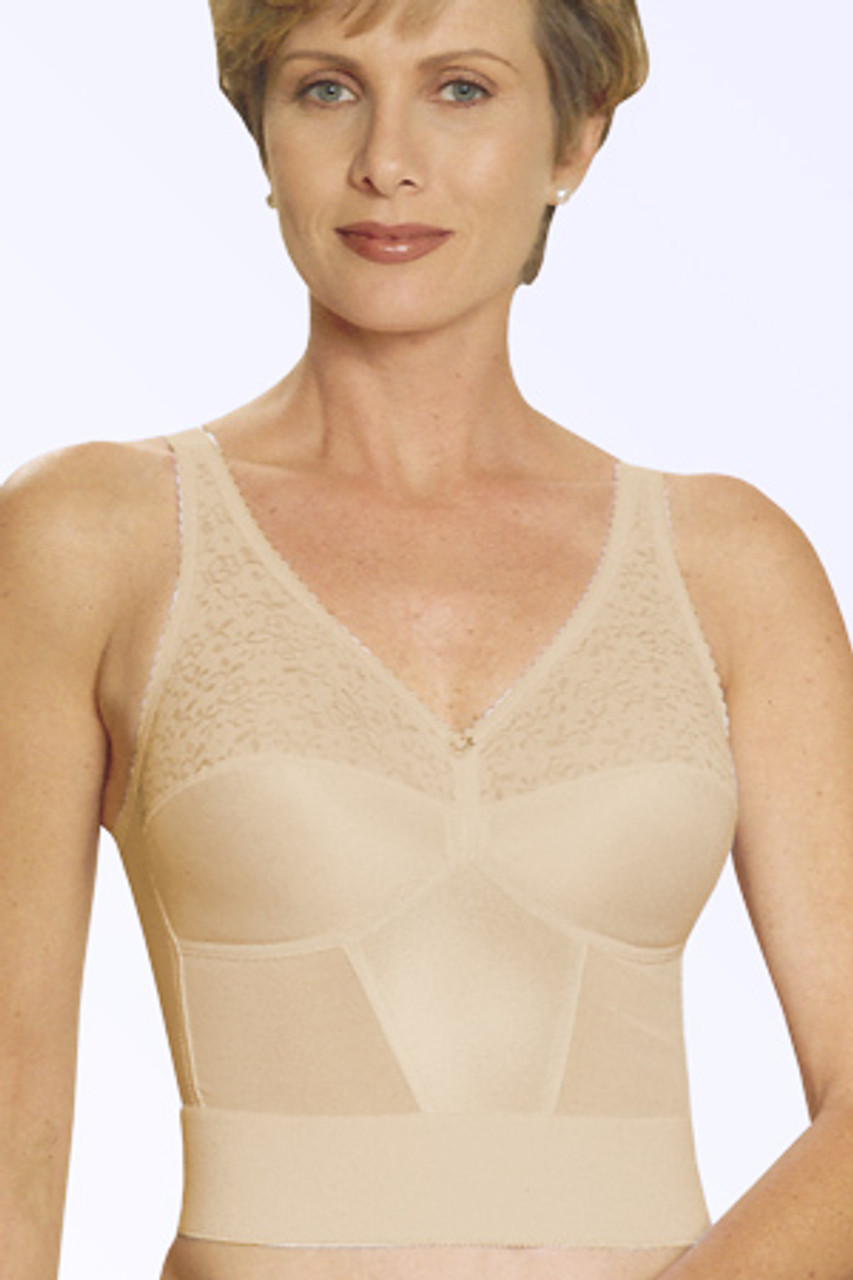 Cathalem Longline Full Coverage Bra with Back and Side Support T Shirt Bra  Lift Up(Beige,S)