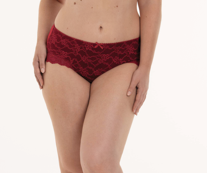 Anita Women's Bobette Padded Underwire Bra 5291 - Ruby Red 36B With Floral Lace Detail