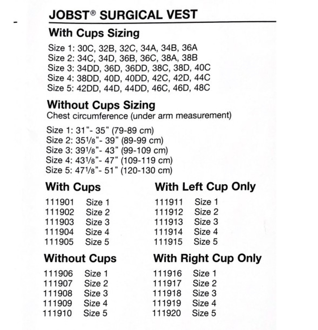 JOBST® Surgical Vest, Mastectomy Surgical Vest