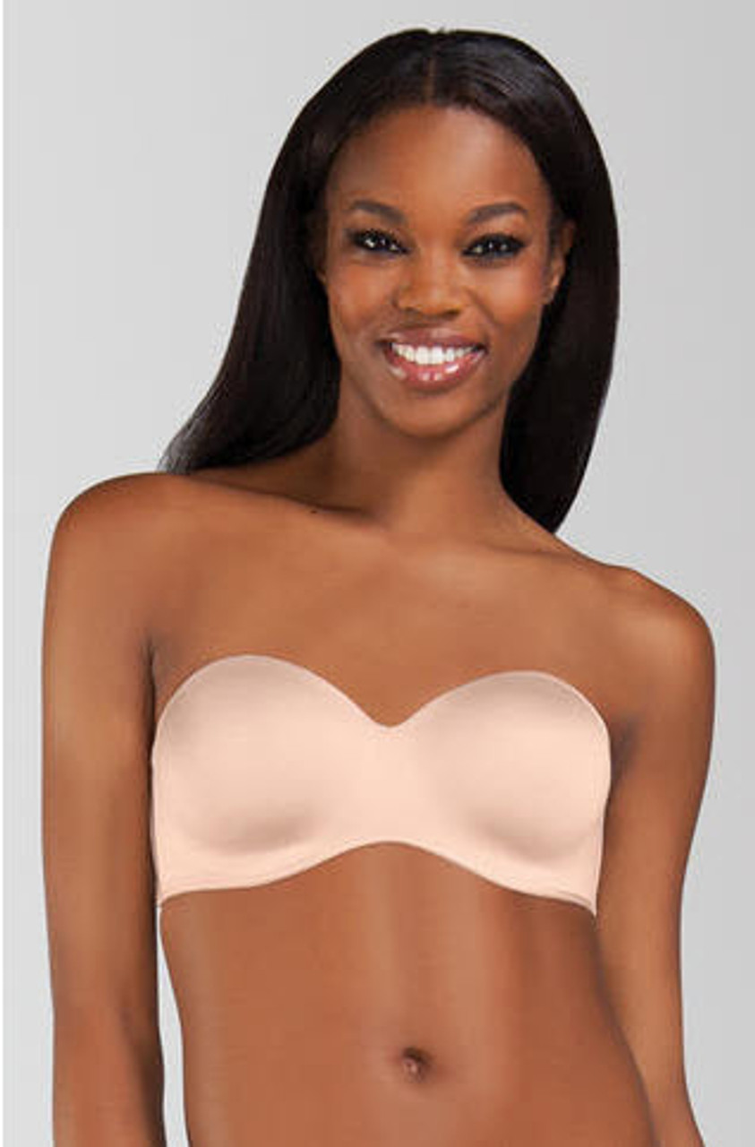 Fabulous One Strapless Bra, Strapless Bra with Detachable Shoulder Strap  and Chest Pad (2pcs Nude,XL)