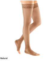 Mediven Comfort 497/498 Thigh High 30-40 mmHg, Open Toe w/ Lace Silicone Top Band