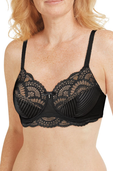 Classique 779 Post Mastectomy Fashion Bra-Black/Skin-44B - Wholesale Point