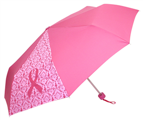 Pink Ribbon Telescoping Umbrella