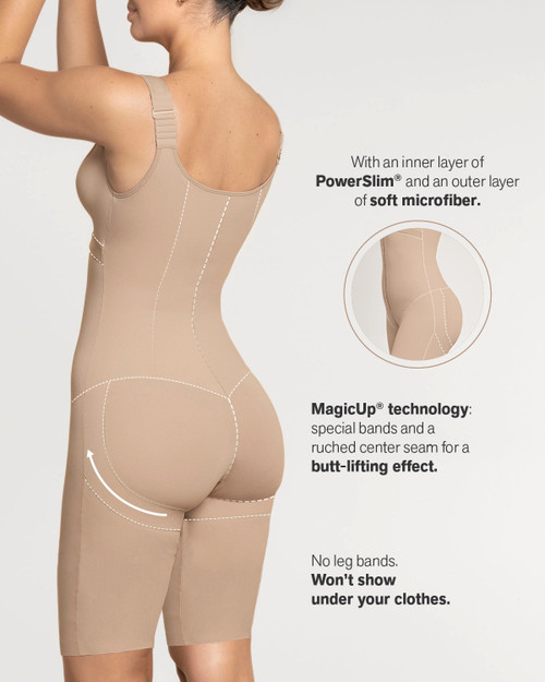 Women's Sculpting Body Shaper with Built in Back Support Bra, 18520