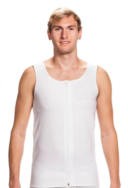 Wear Ease 953/954 Men's V-Neck Torso Compression Vest To Treat Mild Edema And Lymphedema
