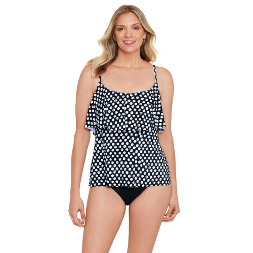 Penbrooke Full Figure Ikats Meow Triple Tier Tankini – Sunblockers