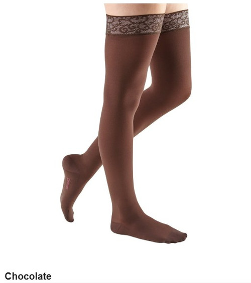 Mediven 467/468 Comfort Thigh High 20-30 mmHg w/ Lace Silicone Top Band Mediven 467/468 Comfort Thigh High 20-30 mmHg w/ Lace Silicone Top Band