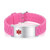 Lymphedema Alert No BP IV Pink Braided Stainless Silicone Bracelet