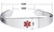 Lymphedema Alert No BP IV Medical ID Pink Ribbon BLACK Cuff Bracelet