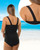 T.H.E. 909-60 Sexy Mesh Tank Mastectomy One Piece Swim Suit