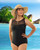 T.H.E. 909-60 Sexy Mesh Tank Mastectomy One Piece Swim Suit