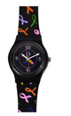 94725 Multi Cancer Awareness Ribbon Jelly Watch