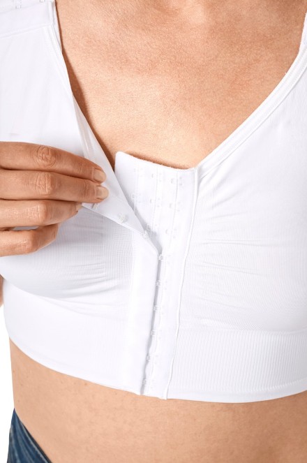 Amoena 44813/44815 Lymp Flow Long Front Closure Mastectomy Bra ...