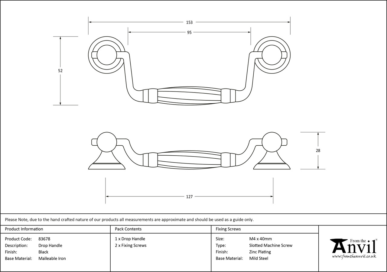 Black Drop Handle - 83678