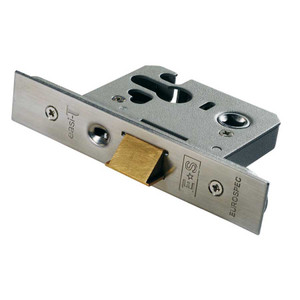 Euro Cylinder Nightlatch Case Only. Satin Stainless Steel Ce Marked