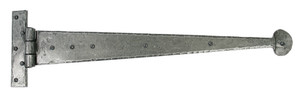 Pewter 22" Penny End T Hinge (pair)