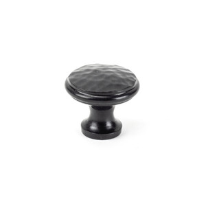Black Hammered Cabinet Knob - Medium
