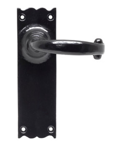 Black Cottage Lever Latch Set
