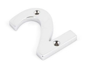 Polished Chrome Numeral 2