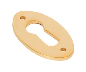 Polished Brass Oval Escutcheon