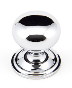 Polished Chrome Mushroom Cabinet Knob 32mm