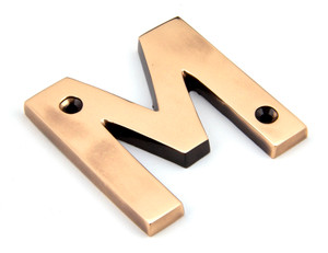 Polished Bronze Letter M
