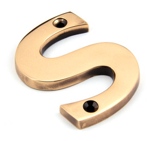 Polished Bronze Letter S