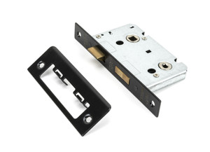 Black 2��" Bathroom Mortice Lock