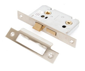 Nickel 2��" Bathroom Mortice Lock