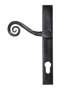 Black Monkeytail Slimline Lever Espag. Lock Set - LH