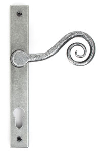 Pewter Monkeytail Slimline Lever Espag. Lock Set - LH Pewter Monkeytail Slimline Lever Espag. Lock Set - LH