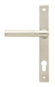 Polished Nickel Brompton Slimline Lever Espag. Lock Set Polished Nickel Brompton Slimline Lever Espag. Lock Set