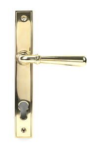 Polished Brass Newbury Slimline Lever Espag. Lock Set Polished Brass Newbury Slimline Lever Espag. Lock Set