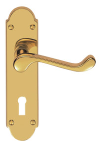 Victorian Scroll Lever On Shaped Backplate - Latch (Range)