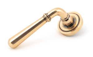 Polished Bronze Newbury Lever on Rose Set (Art Deco) Polished Bronze Newbury Lever on Rose Set (Art Deco)