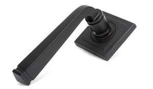 Aged Bronze Avon Round Lever on Rose Set (Square)