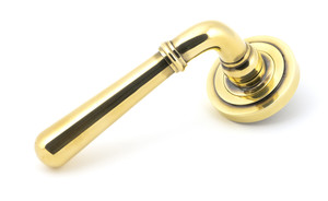 Aged Brass Newbury Lever on Rose Set (Art Deco) - Unsprung Aged Brass Newbury Lever on Rose Set (Art Deco) - Unsprung