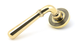 Aged Brass Newbury Lever on Rose Set (Beehive) - Unsprung Aged Brass Newbury Lever on Rose Set (Beehive) - Unsprung