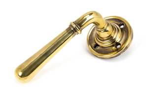 Aged Brass Newbury Lever on Rose Set - Unsprung