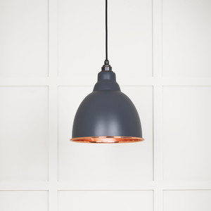 Smooth Copper Brindley Pendant in Slate
