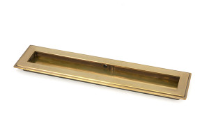Aged Brass 250mm Art Deco Rectangular Pull Aged Brass 250mm Art Deco Rectangular Pull